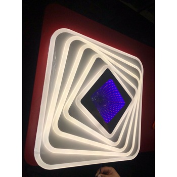 Lustra led moderna mijloc 3D ,Ultra Slim ,schelet alb CU Telecomanda ruihe8850-500-3D Lustra led moderna mijloc 3D ,Ultra Slim ,schelet alb CU Telecomanda ruihe8850-500-3D