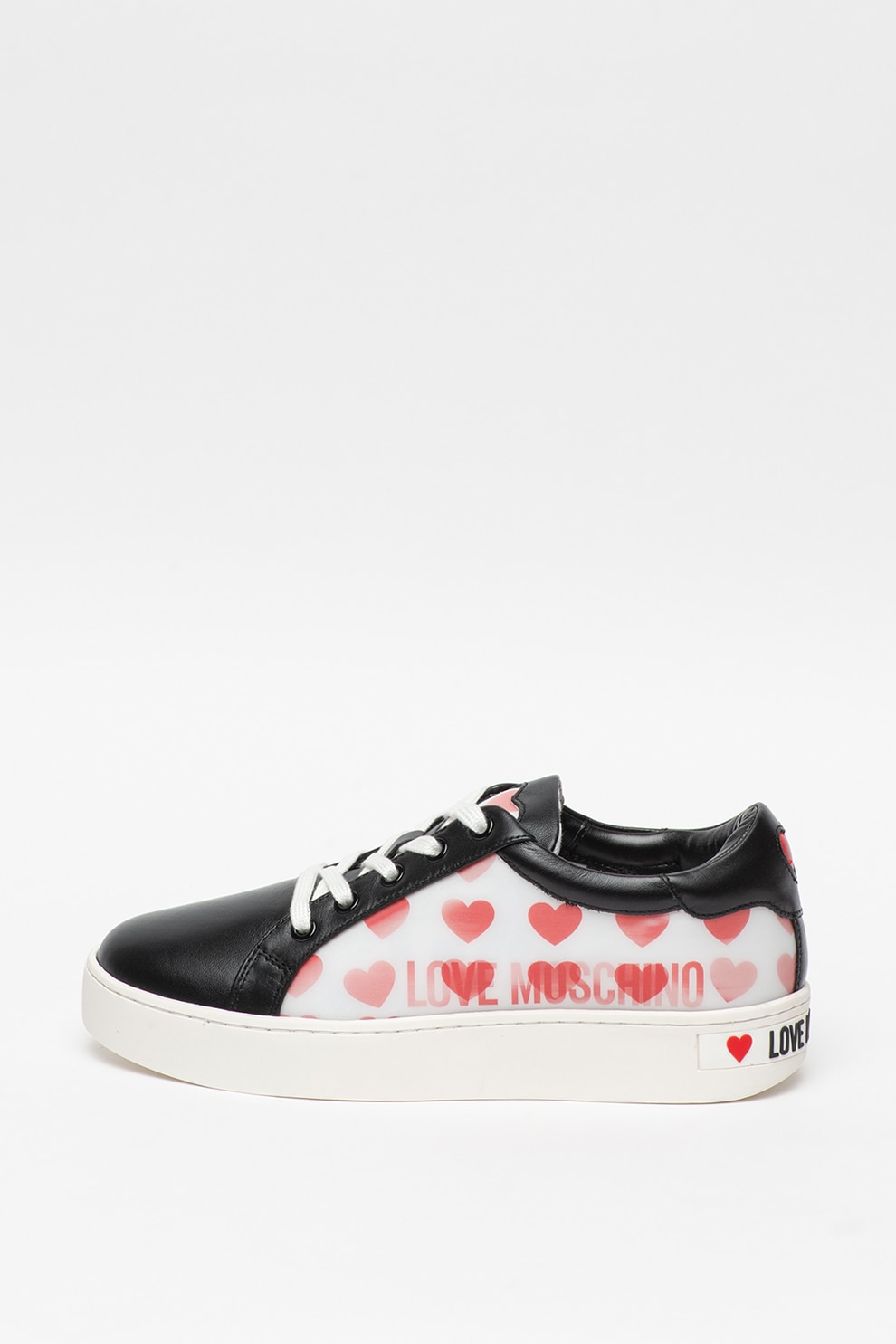 Love Moschino, Pantofi sport cu model cu inimi
