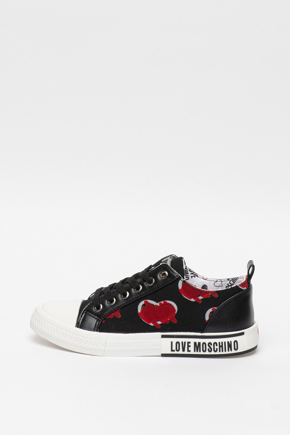 Love Moschino, Pantofi sport cu model cu inimi