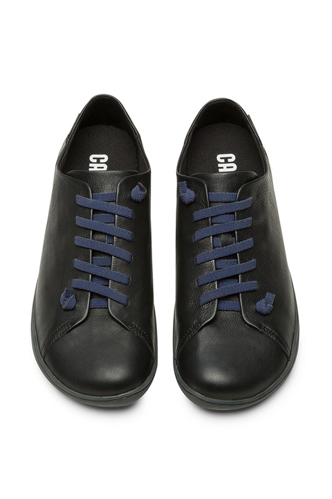 Camper, Pantofi causal de piele cu sireturi elastice Peu, Negru, 40