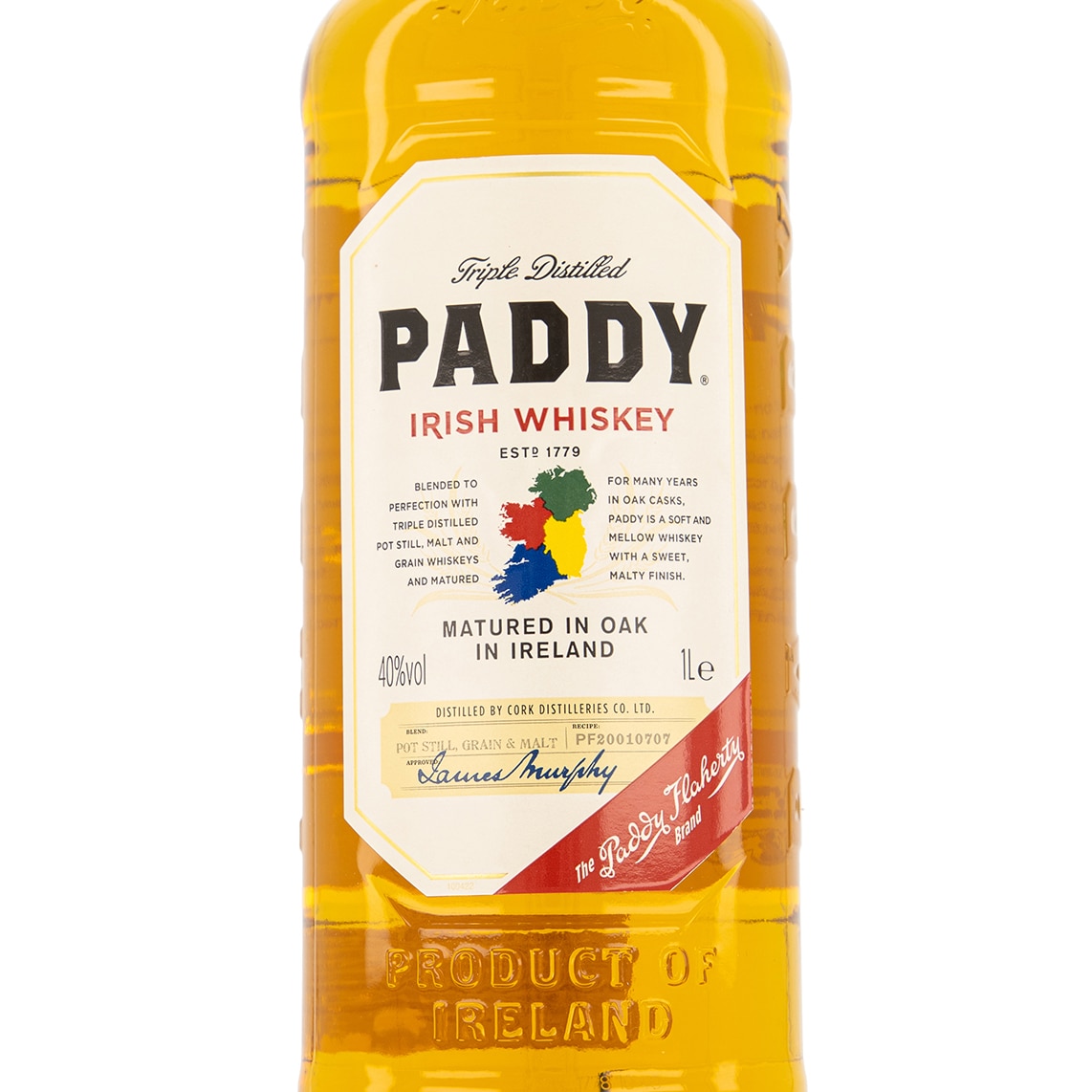 PADDY 40%, Whisky Irlandais