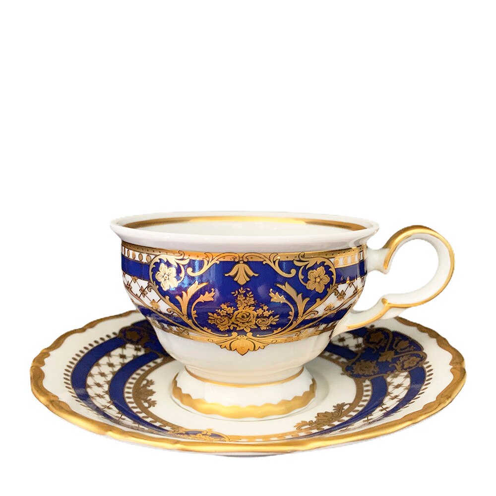 Set Ceai 12 Piese, Angelique Cobalt Gold, 210ml