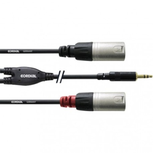Cablu Audio Profesional Cordial 1xjack 3,5mm - 2xXLR tata