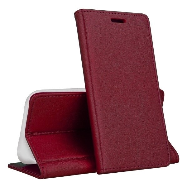 Husa Pentru HUAWEI Y5 2018 - Magnet Piele, Visiniu
