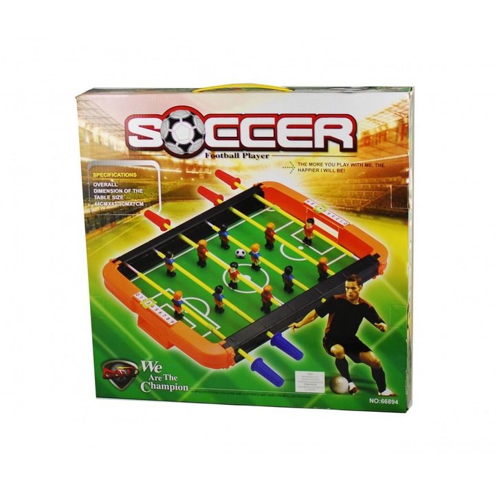 Joc de fotbal, masa de foosball de jucarie pentru copii cu 12 jucatori - 66894