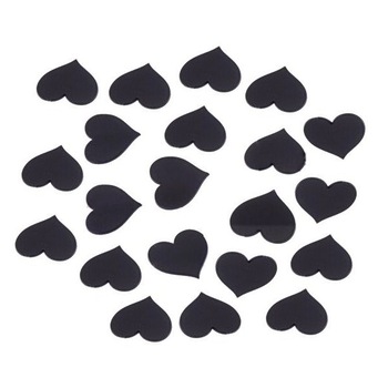 Set 100 inimioare glow autoadezive, oglinda acrilica, dimensiune 2.25x2 cm, culoare negru Set 100 inimioare glow autoadezive, oglinda acrilica, dimensiune 2.25x2 cm, culoare negru