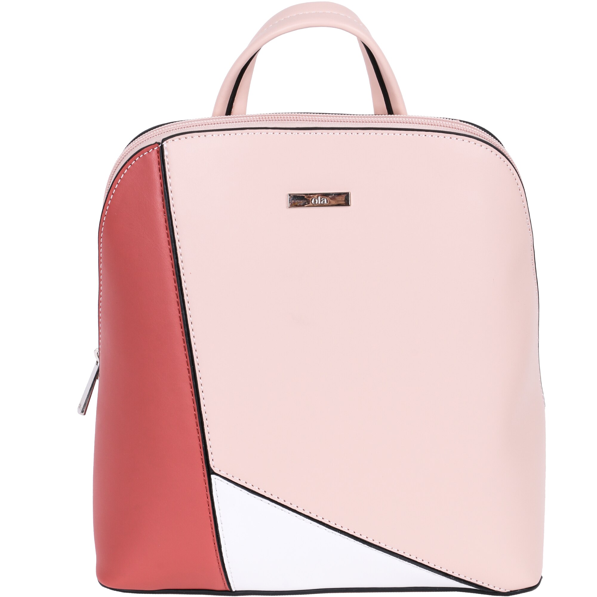 Rucsac din piele ecologica, Casual, OLA, G20114-1PK Roz