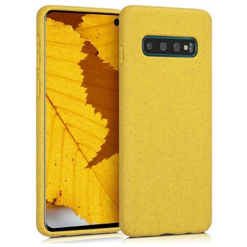 Husa Silicon Eco pentru Galaxy S10 Yellow Husa Silicon Eco pentru Galaxy S10 Yellow