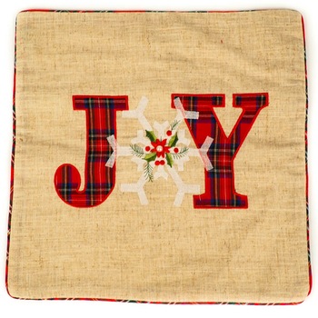 Husa de perna decorativa de Craciun Joy, 43 x 43 cm, Holly Husa de perna decorativa de Craciun Joy, 43 x 43 cm, Holly