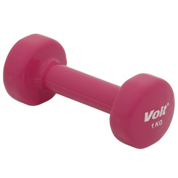 Gantera fitness Kondition Voit, coating vinil, 1 kg, Roz Gantera fitness Kondition Voit, coating vinil, 1 kg, Roz