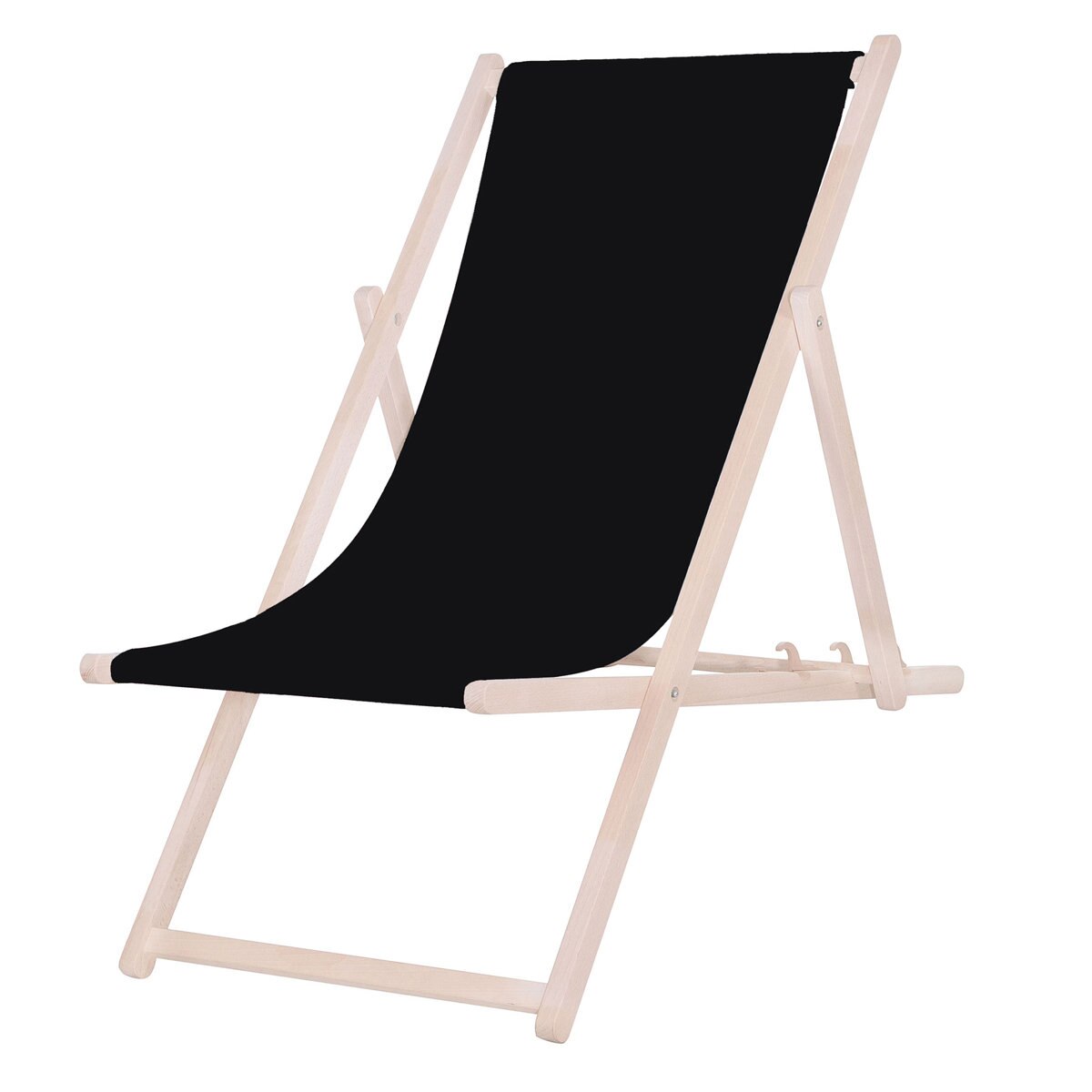 Sezlong pliabil , Platinet Sunbed 45433, reglabil, negru