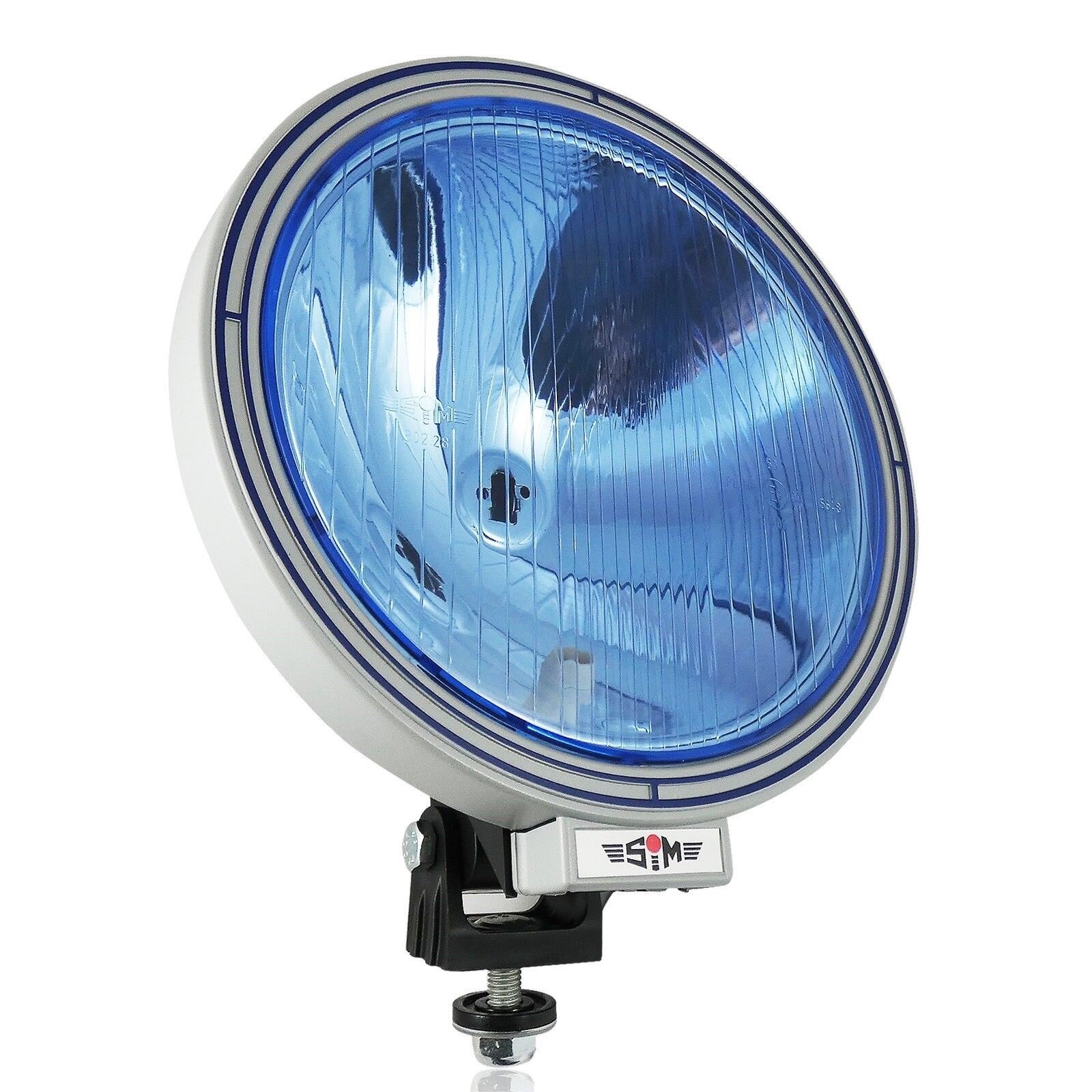 Proiector Halogen, Flexzon, Lampa Ceata, Spot , 12/24 V , Sticla Relief Albastra, 23cm