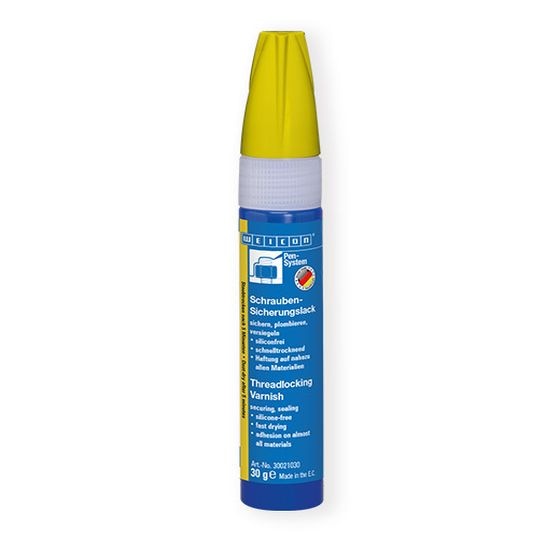 Lac sigilant pentru suruburi Weicon, culoare galben, 30 g