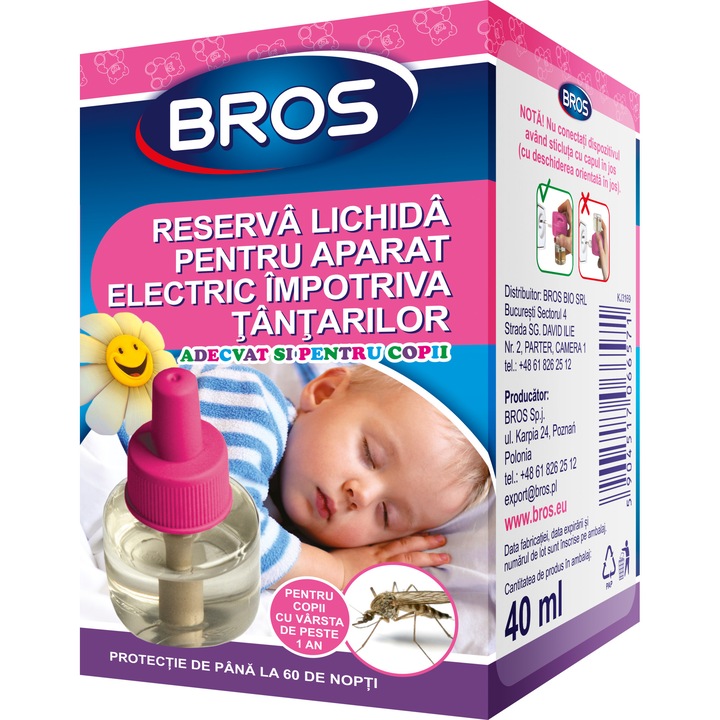Rezerva lichida pentru aparat electric, Bros, 40 ml