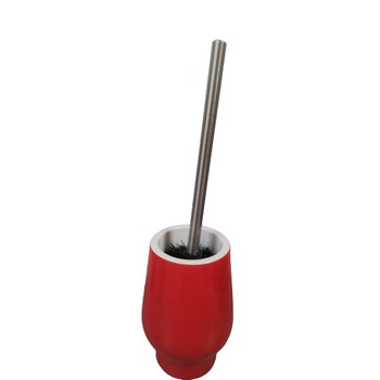 Perie wc cu suport ceramic, Viva, rosu Perie wc cu suport ceramic, Viva, rosu