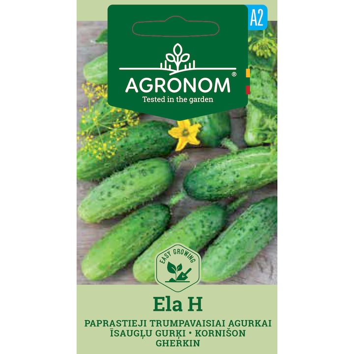 Castraveti Cornichon Ela H, Agronom, Seminte, Soi Semi Timpuriu, plic, 1 gram