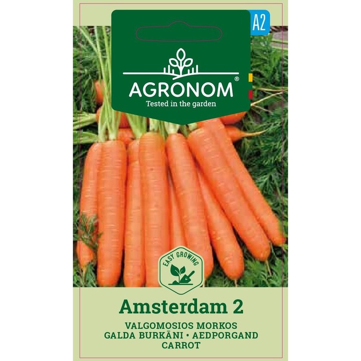 Morcovi Amsterdam 2, Agronom, Seminte, Soi Timpuriu, plic, 3 grame