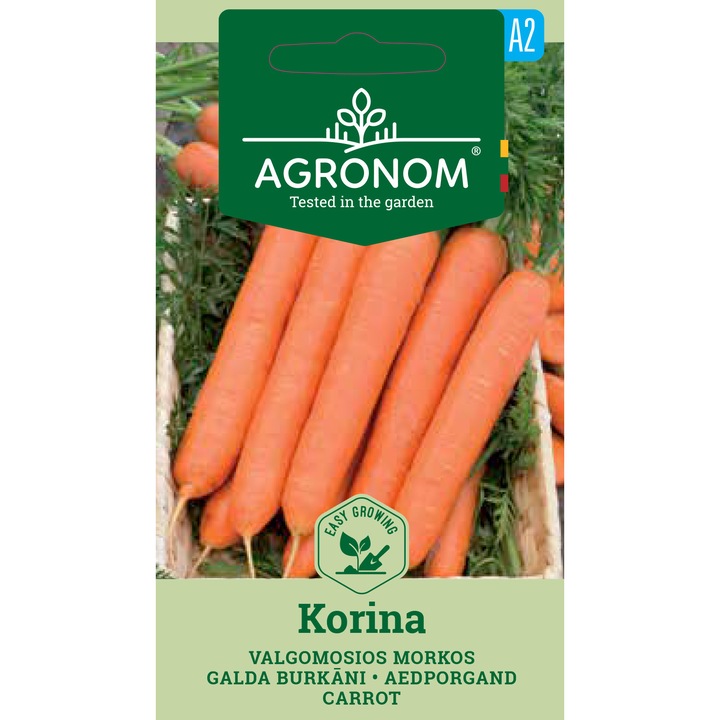 Morcovi Korina, Agronom, Seminte, Soi Tarziu, plic, 3 grame