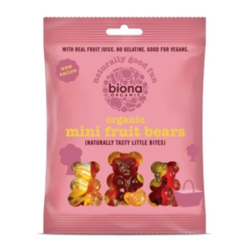 Jeleuri mini ursuleti cu fructe, bio 75g