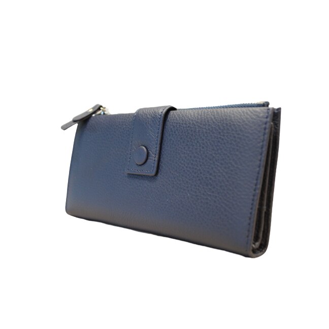 Portofel dama, Piele naturala, Hassion, model B04 Bleumarin