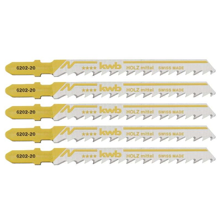 Set 5 bucati lame pendular 100/75 mm, HCS, taiere MEDIU, KWB Professional