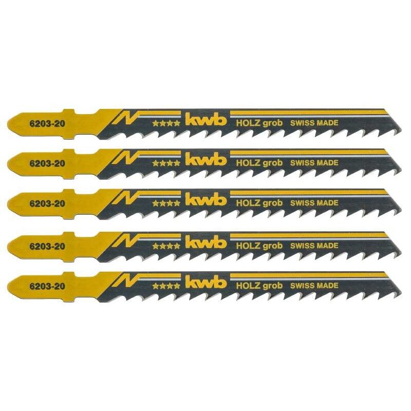 Set 5 bucati lame pendular 100/75 mm, HCS, taiere GROS, KWB Professional