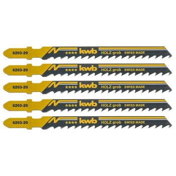 Set 5 bucati lame pendular 100/75 mm, HCS, taiere GROS, KWB Professional Set 5 bucati lame pendular 100/75 mm, HCS, taiere GROS, KWB Professional