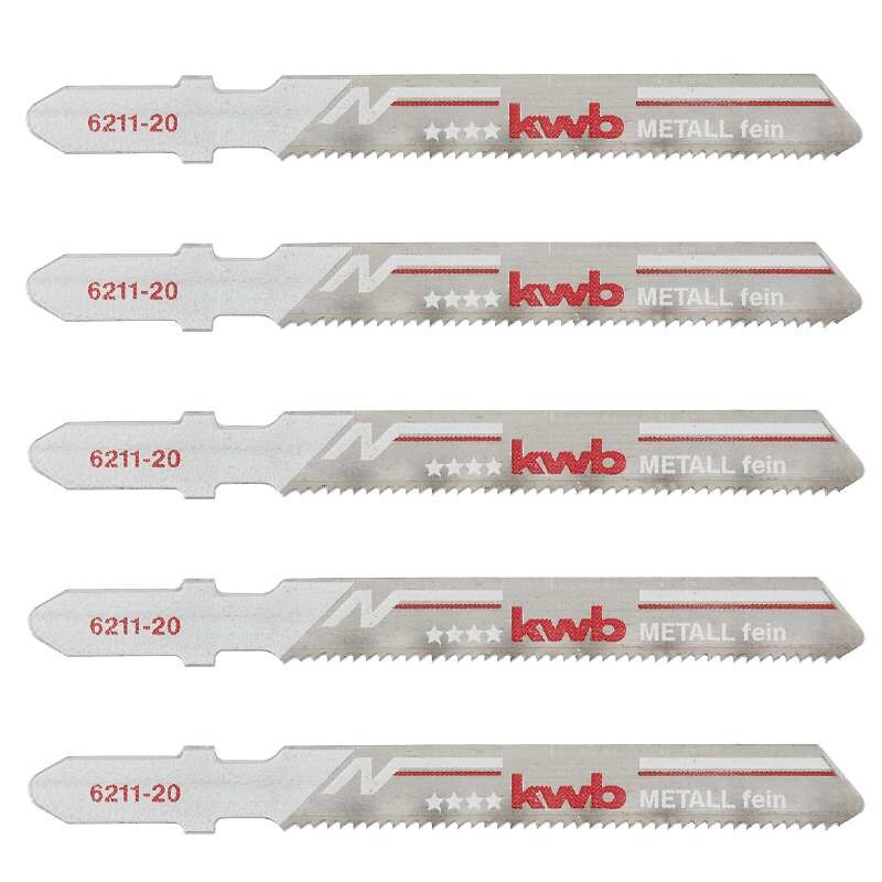 Set 5 bucati lame pendular 77/50 mm, pentru metal taiere FIN, Bimetal, KWB Professional