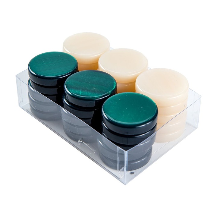 Седефени пулове за табла Manopoulos, Зелен, d.36 мм