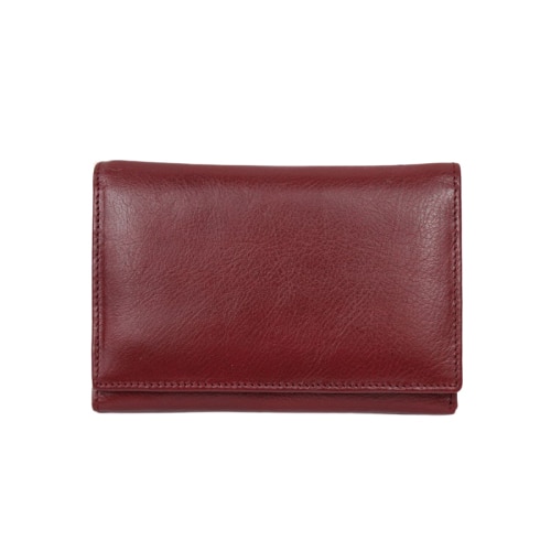 Portofel dama, din piele naturala, Hassion, model Z001-6 Rosu Inchis