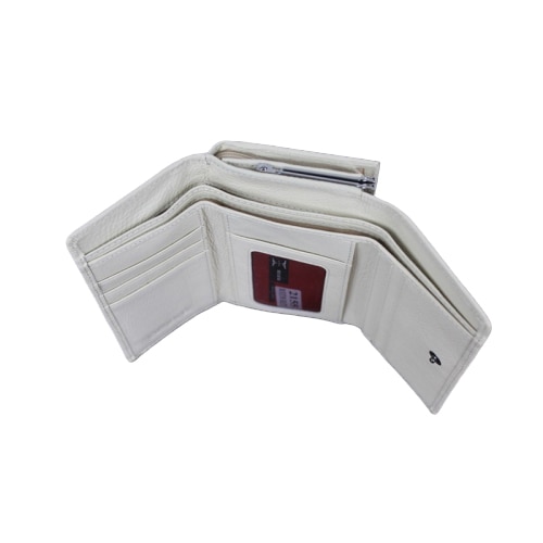 Portofel dama, din piele naturala, Hassion, 2155 White Rice