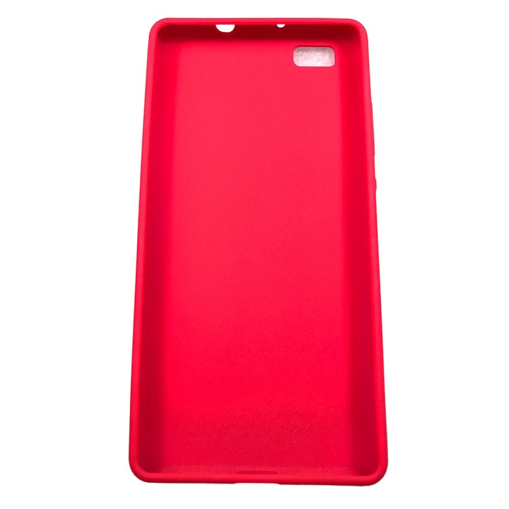 Калъф Huawei P8 Lite, Силиконов кейс, Пясъчна текстура, Червен