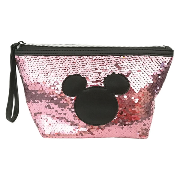 Penar etui 14x21cm Mickey paiete roz