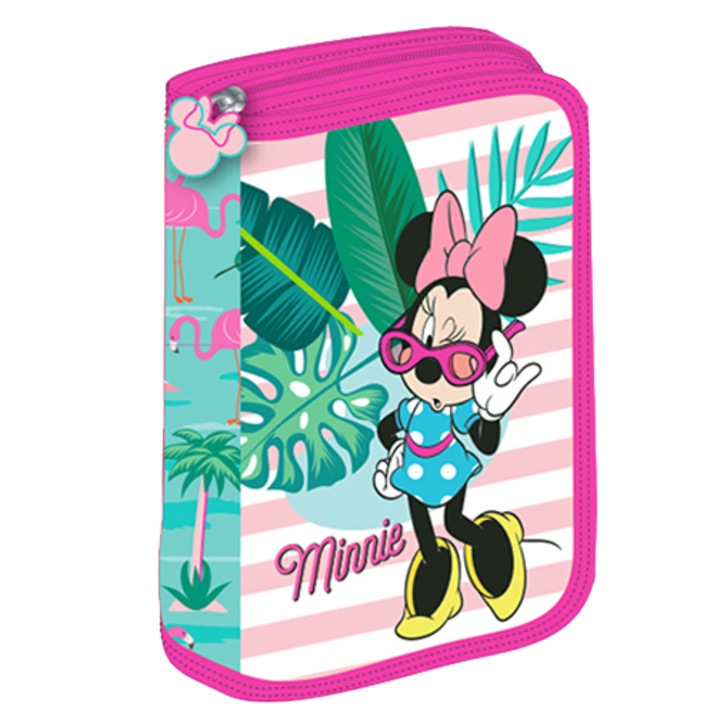 Несесер MINNIE MOUSE, 1 цип, 2 разширения, Програма, 21x14.5x4 см, Зелен