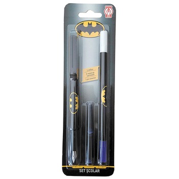 Stilou Batman, 1corector, 2rezerve, in blister, 1buc Stilou Batman, 1corector, 2rezerve, in blister, 1buc