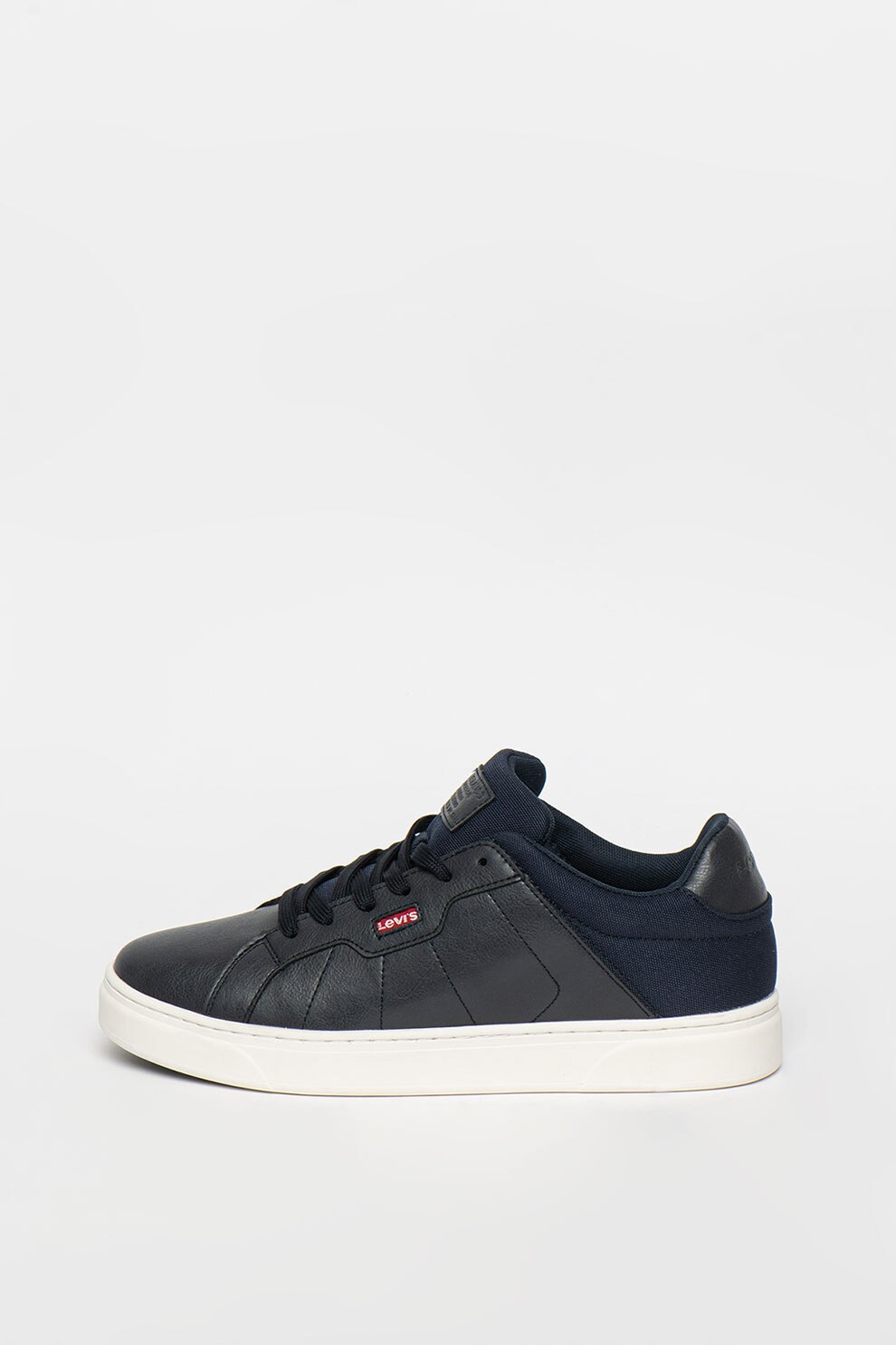 Levi's, Pantofi sport de piele ecologica si material textil Caples, Bleumarin, 11