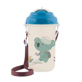 Canita cu pai ADVENTURE, 400 ml, albastru, Canpol 4/107 Canita cu pai ADVENTURE, 400 ml, albastru, Canpol 4/107