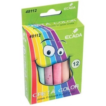 Creta Rotunda ECADA, 12 Buc/Set, Multicolor Creta Rotunda ECADA, 12 Buc/Set, Multicolor