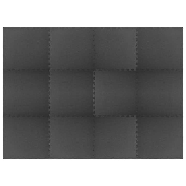 vidaXL 12 db fekete EVA habszivacs puzzle tornaszőnyeg 4,32 ㎡