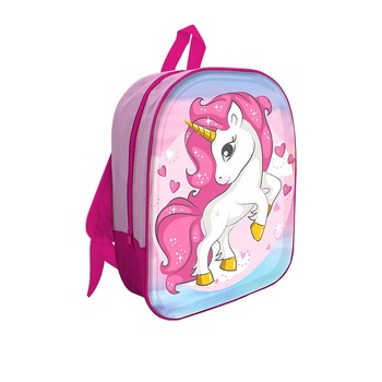 Ghiozdan gradinita Unicorn 3D Roz 32 x 26 x 10.5 cm Ghiozdan gradinita Unicorn 3D Roz 32 x 26 x 10.5 cm