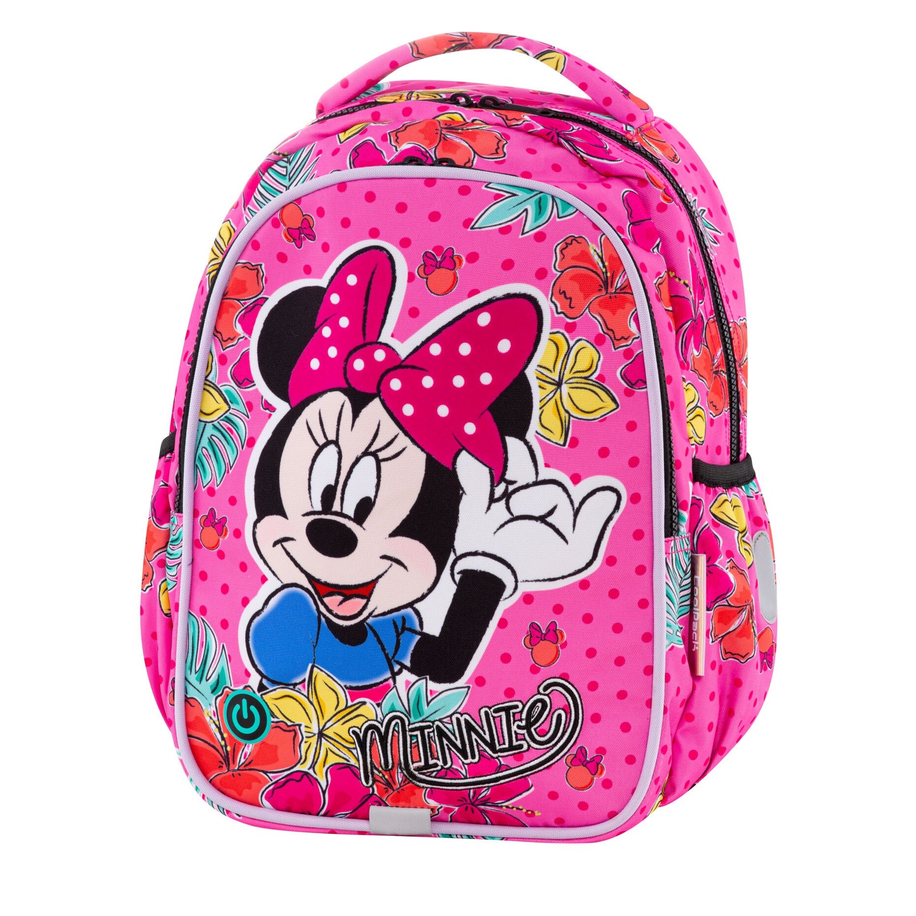 Ghiozdan scoala Cool Pack Joy S Minnie Tropical LED, Multicolor, 28x39x17
