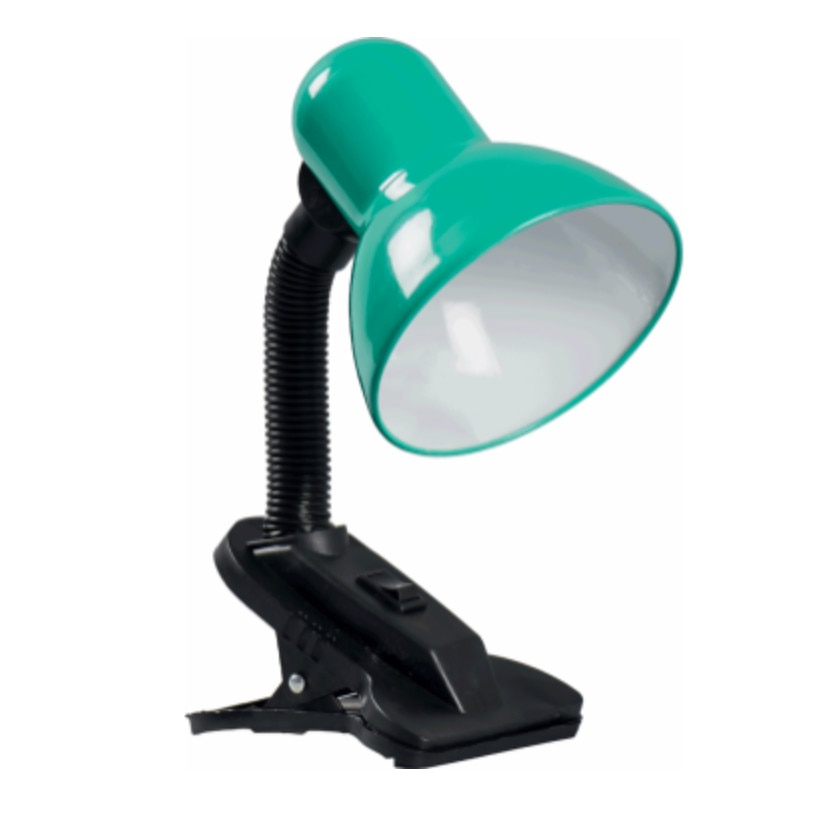 Lampa Birou Clip Verde 1XE27 Negru / Verde