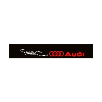 Sticker parasolar auto sigla AUDI, dimensiune 126 x 16cm Sticker parasolar auto sigla AUDI, dimensiune 126 x 16cm