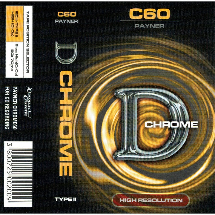 Аудиокасета Payner, без запис C 60-Chrome