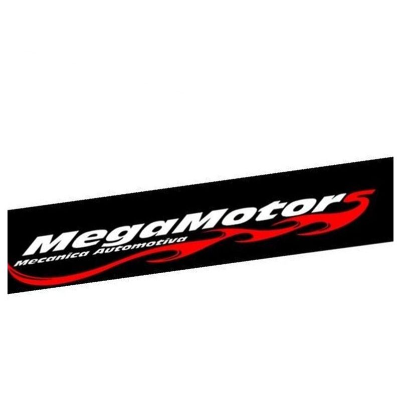 Sticker parasolar auto MEGAMOTORS, dimensiune 126 x 16cm