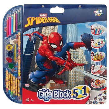 Set pentru desen 5 in 1 As Art - Giga block, Spiderman Set pentru desen 5 in 1 As Art - Giga block, Spiderman
