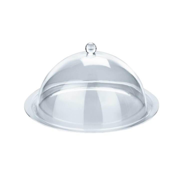 Platou rotund cu capac din acril, diametru 38 cm