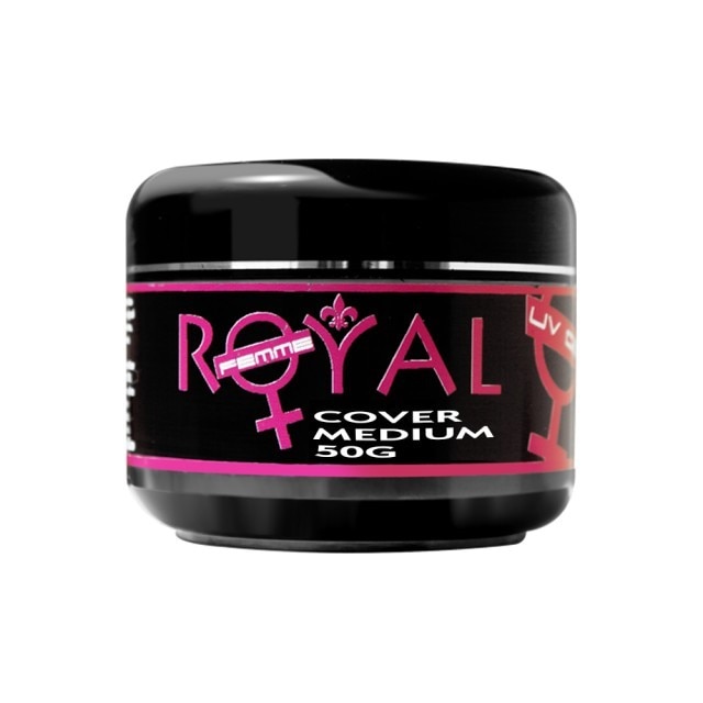 Geluri UV Cover Medium, Gel Camuflaj sau Constructie, Geluri Royal Femme, Gel UV Camuflaj, 50 Gr.