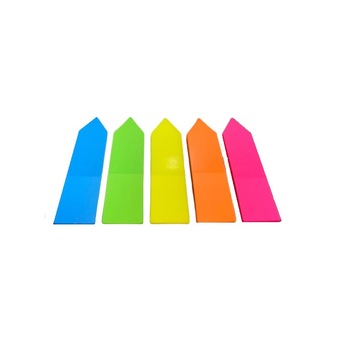 Notite adezive Vision, sageata, cu 5 culori neon, 25 buc/culoare, 12x45 Notite adezive Vision, sageata, cu 5 culori neon, 25 buc/culoare, 12x45
