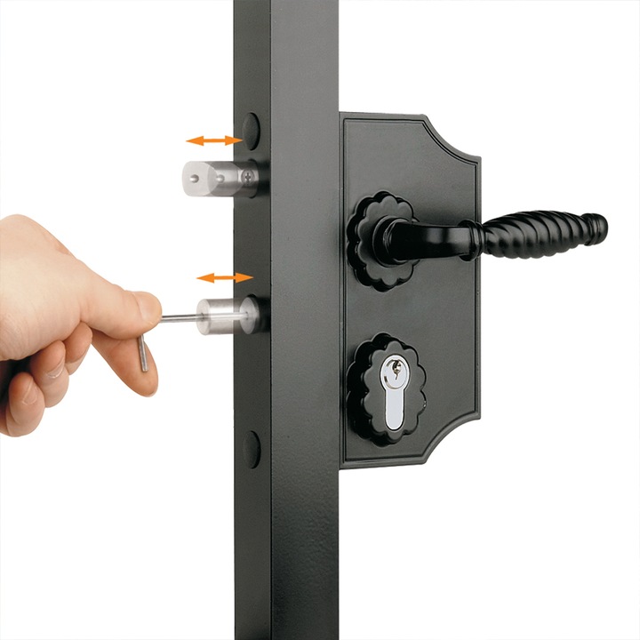 Incuietoare cu ornament pentru porti LAKQ H2- 30-50mm